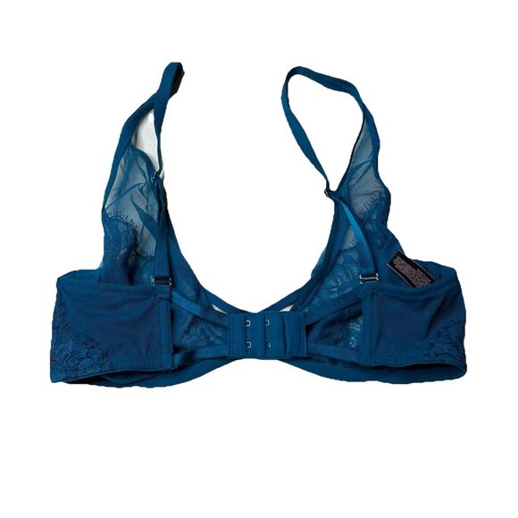 Victoria Secret Unlined Plunge Bra Cage Front Underwire Convertible Strap Sz 34D - Picture 3 of 6